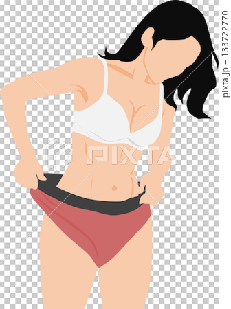 圖解:一位女性透過節食成功減掉了內衣尺寸。 圖解:一位女性透過節食成功減掉了內衣尺寸。 133722770