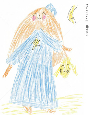 幼稚園児が描いた星のプリンセス 133723793