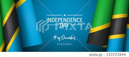 Tanzania independence day vector banner, greeting card. 133723844