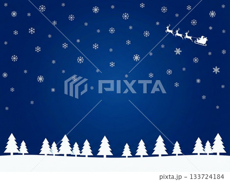 クリスマス　夜　背景 133724184