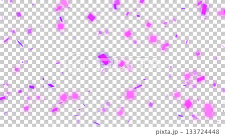 紙吹雪がひらひら舞う背景素材(透過)(ピンク) 紙吹雪がひらひら舞う背景素材(透過)(ピンク) 133724448
