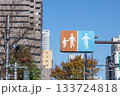 歩行者通行帯と自転車通行帯の区分け 133724818