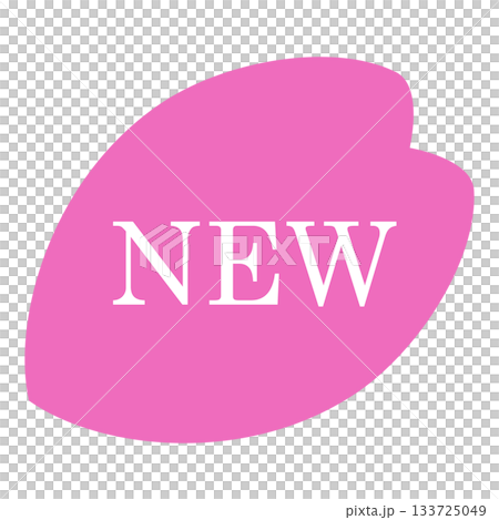 粉紅色透明背景上,櫻花花瓣圖案,上面寫著「NEW」字樣。 粉紅色透明背景上,櫻花花瓣圖案,上面寫著「NEW」字樣。 133725049