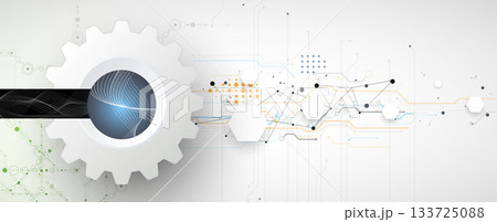 Cloud technology background and network science concept 133725088