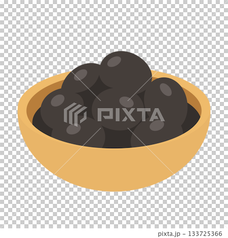 一幅極簡風格的日本黑豆插圖 133725366