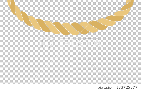 神社にある日本のしめ縄のミニマルなフラットイラスト(線なしver) 神社にある日本のしめ縄のミニマルなフラットイラスト(線なしver) 133725377