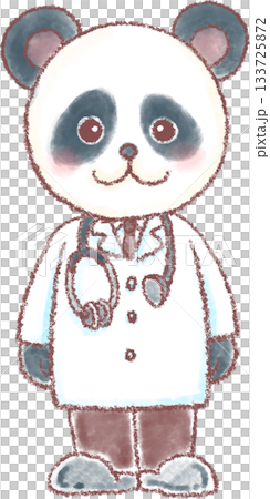 Cute panda illustration_Panda doctor 133725872