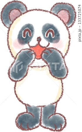 かわいいパンダのイラスト_笑うパンダのイラスト 133725874
