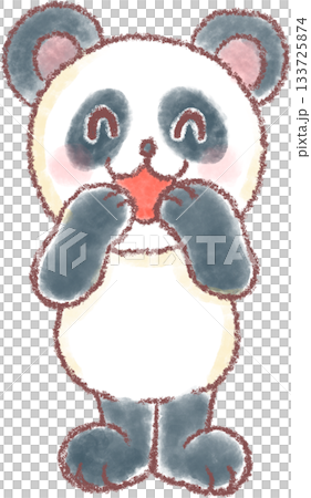 かわいいパンダのイラスト_笑うパンダのイラスト 133725874
