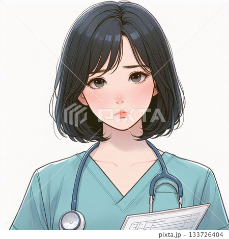 介護士の困った顔 133726404