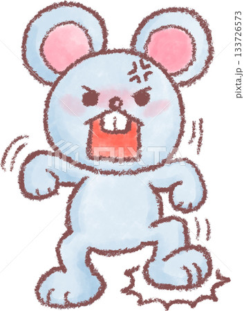 可愛いネズミのイラスト_怒っているネズミのイラスト 133726573