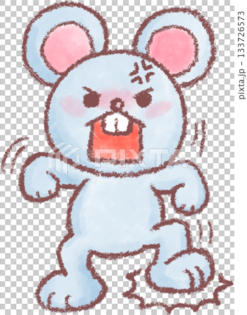 可愛いネズミのイラスト_怒っているネズミのイラスト 133726573
