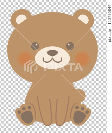 動物_熊（熊）坐姿 133726844