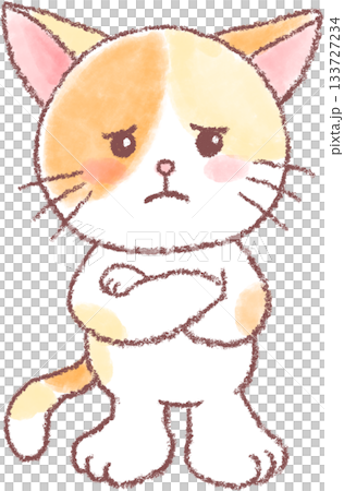 可愛い猫のイラスト_猫_悩むネコのイラスト_困っているネコのイラスト 可愛い猫のイラスト_猫_悩むネコのイラスト_困っているネコのイラスト 133727234
