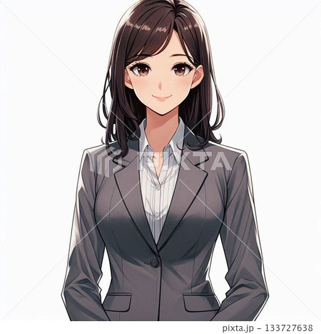 笑顔のスーツの女性 笑顔のスーツの女性 133727638