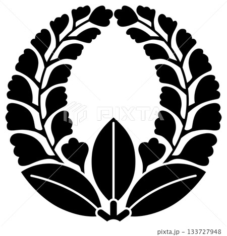 家紋です。軸付き上り藤といいます。 133727948