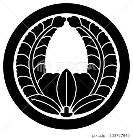 家紋です。丸に上り藤といいます。 133727949
