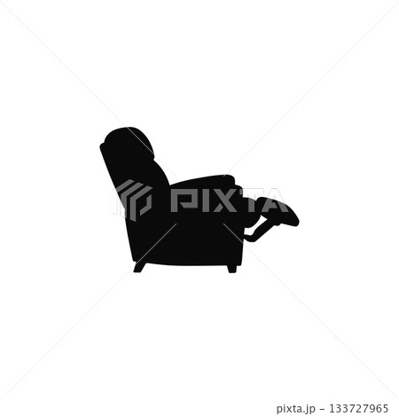 recliner chair icon silhouette comfortable armchair furniture for living room home interior and relaxation isolated illustration recliner chair icon silhouette comfortable armchair furniture for living room home interior and relaxation isolated illustration 133727965