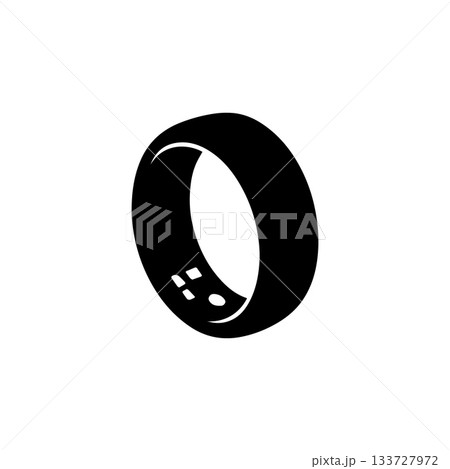 ring silhouette jewelry band accessory fashion wedding symbol isolated on white background 133727972