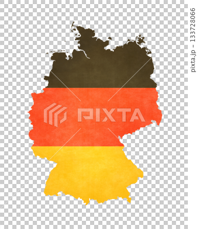 Isolated map with flag - Germany Isolated map with flag - Germany 133728066