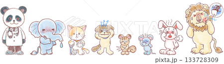 色々な動物のイラスト_病気や怪我 133728309