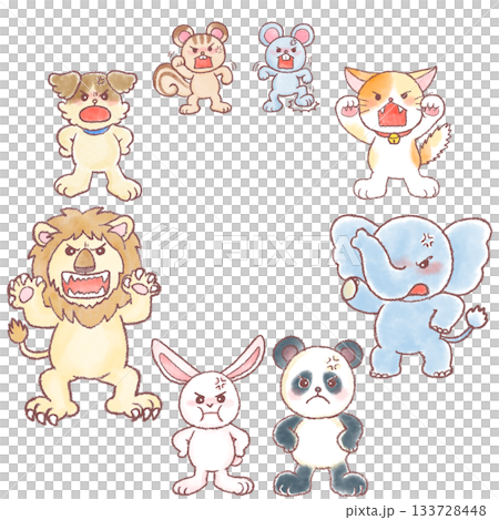 憤怒的動物插圖 133728448