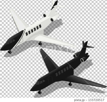 Modern private jet illustration Modern private jet illustration 133728517