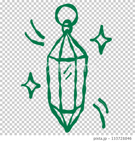 Glowing lucky lantern drawn in whimsical green line art bringing bright hopeful energy for new year wishes and positive beginnings Glowing lucky lantern drawn in whimsical green line art bringing bright hopeful energy for new year wishes and positive beginnings 133728846
