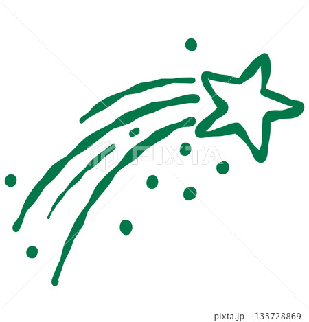 Whimsical shooting star streaking across the sky bringing magical new year luck hope and bright wishes in a playful doodle style Whimsical shooting star streaking across the sky bringing magical new year luck hope and bright wishes in a playful doodle style 133728869
