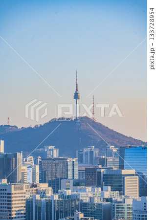 Seoul, South Korea - 28 Nov 2025 : View of downtown cityscape and Seoul tower in Seoul, South Korea Seoul, South Korea - 28 Nov 2025 : View of downtown cityscape and Seoul tower in Seoul, South Korea 133728954