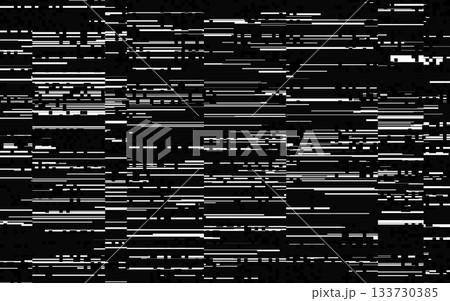 Glitch lines texture. Layered abstract elements on dark background. Distorted dynamic lines. Abstract futuristic effect. Digital video error. Data playback problem with noise. Vector illustration Glitch lines texture. Layered abstract elements on dark background. Distorted dynamic lines. Abstract futuristic effect. Digital video error. Data playback problem with noise. Vector illustration 133730385