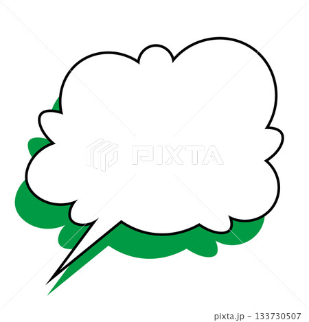 シンプルな吹き出しのイラスト もこもこ シンプルな吹き出しのイラスト もこもこ 133730507