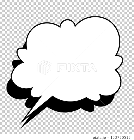 Simple speech bubble illustration - Fluffy 133730513