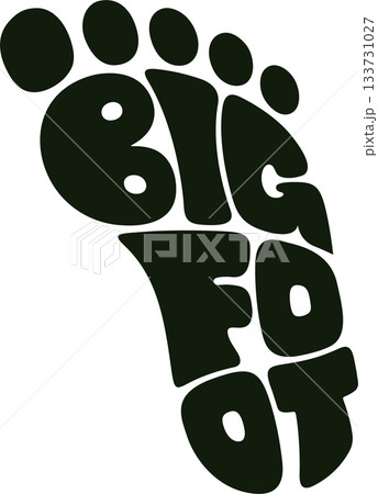 Bigfoot footprint lettering logo Bigfoot footprint lettering logo 133731027