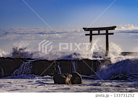 大洗磯前神社　波しぶき 133731252