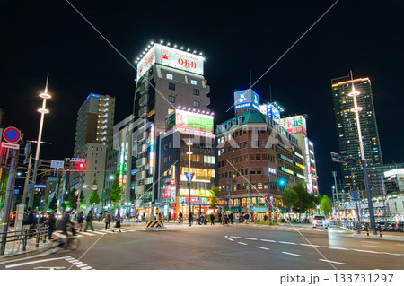 兵庫県神戸市 夜の三ノ宮駅前 兵庫県神戸市 夜の三ノ宮駅前 133731297