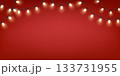 Christmas light strings on red background 133731955