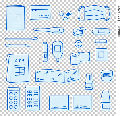Simple medicine and medical equipment offset set 133732061