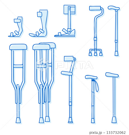 シンプルな医療補助用具　版ズレセット 133732062