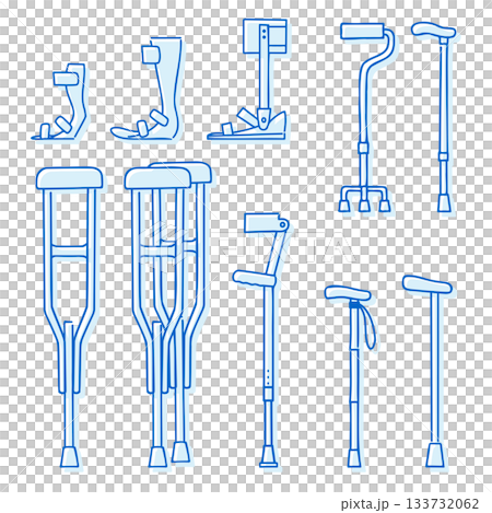 シンプルな医療補助用具　版ズレセット 133732062