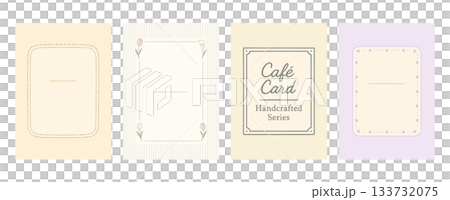 パステルカラーのシンプル装飾カード、Pastel Decorative Card  133732075