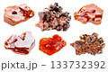 samples of vanadinite natural stones isolated 133732392