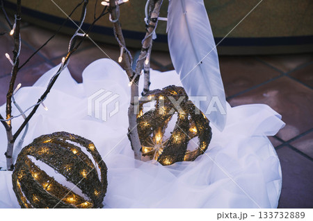 [神戸メリケンパーク]クリスマスのイルミネーションが美しい風景 133732889