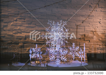 [神戸メリケンパーク]クリスマスのイルミネーションが美しい風景 133732890