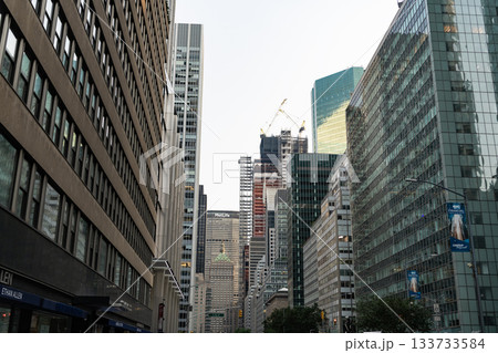 New York City, USA - July 09, 2023: Park Avenue. Midtown Manhattan. New York city. Park Avenue with building of NYC. NY city architecture. Architectural cityscape of city. New York downtown 133733584