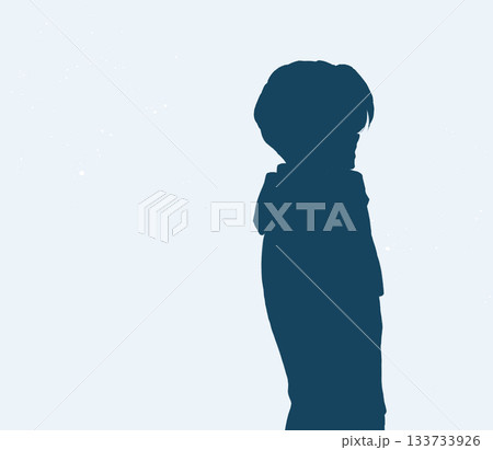 冬の男性 シルエット 冬の男性 シルエット 133733926