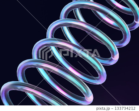 螺旋に渦巻くスプリングのアブストラクト 133734212