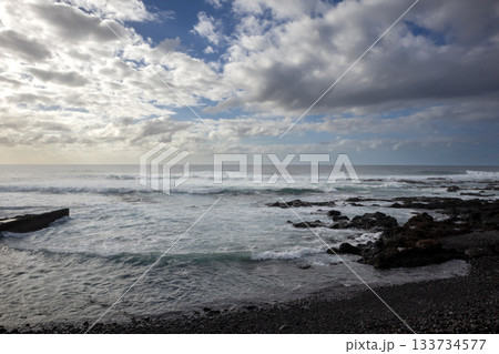 Rocky coast and Atlantic ocean, Tenerife, Spain Rocky coast and Atlantic ocean, Tenerife, Spain 133734577