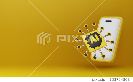 AI-powered smartphones showcase the future of mobile technology, intelligent apps, and advanced digital connectivity. 133734868