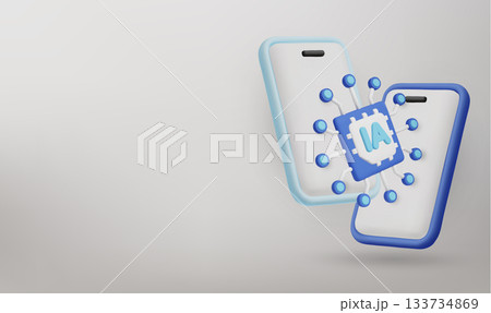 AI-powered smartphones showcase the future of mobile technology, intelligent apps, and advanced digital connectivity. 133734869